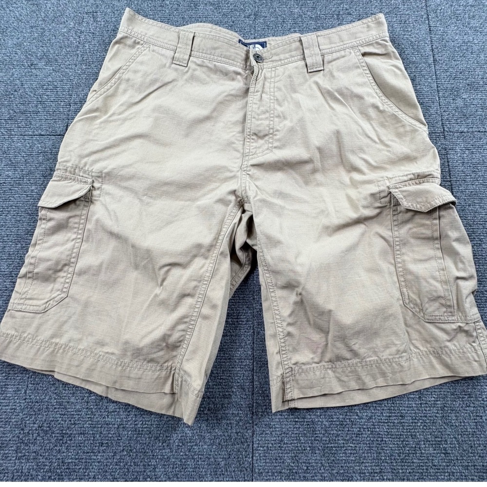 The North Face Mens 36 Khaki Ripstop Cargo Shorts Tan Hiking Outdoor Casual